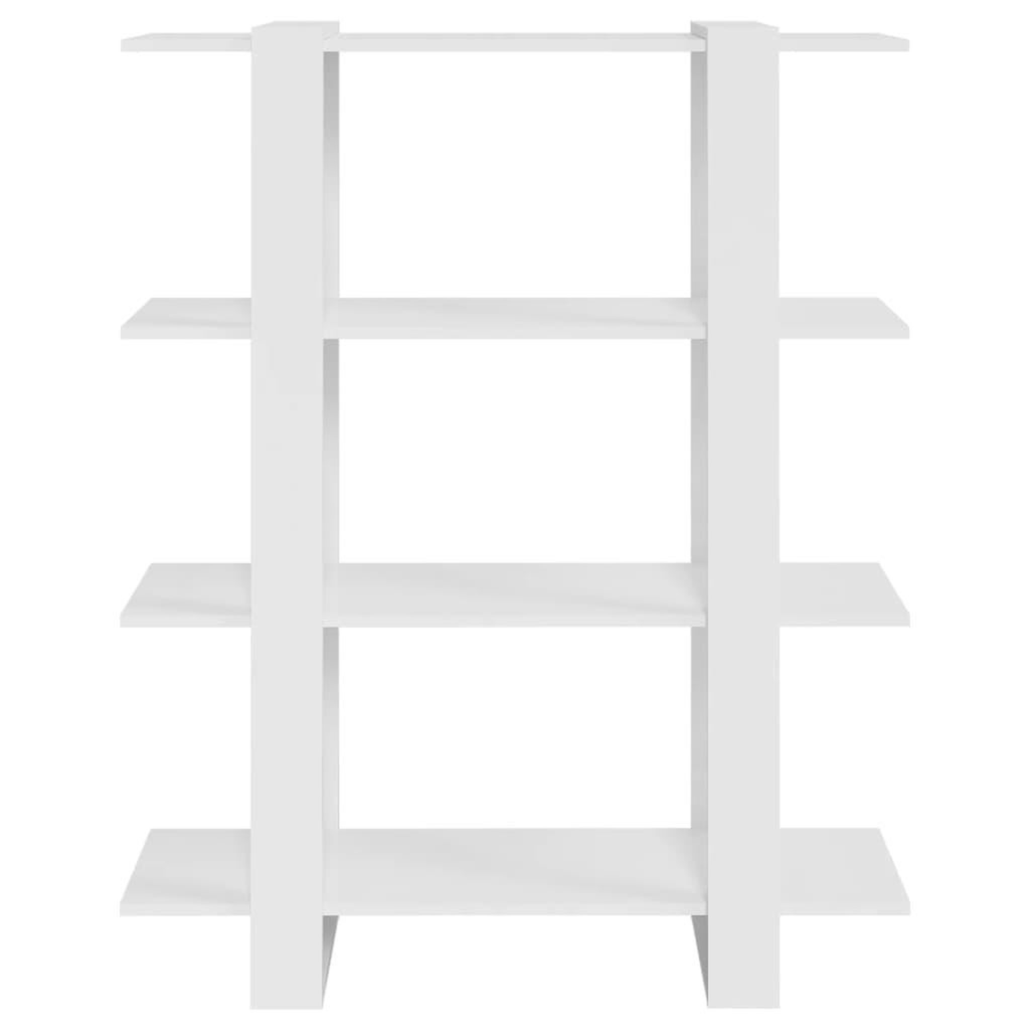 Voir la diapositive 3 : VIDAXL Bibliotheque/Separateur de piece Blanc brillant 100x30x123,5 cm