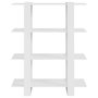 Voir la diapositive 3 : VIDAXL Bibliotheque/Separateur de piece Blanc brillant 100x30x123,5 cm