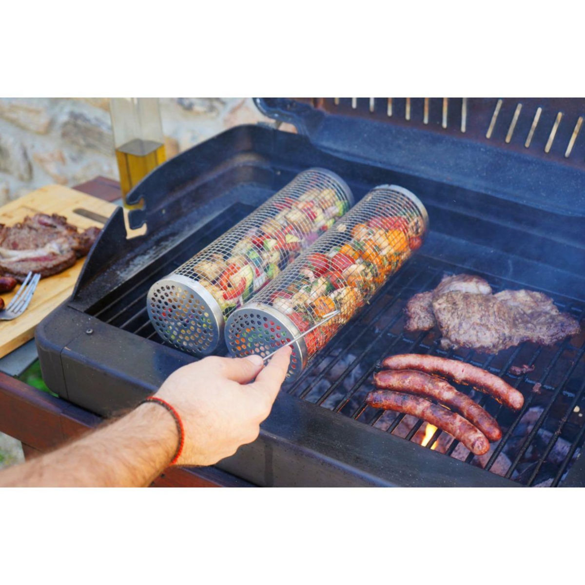 COOKUT Ustensile barbecue Roll grill