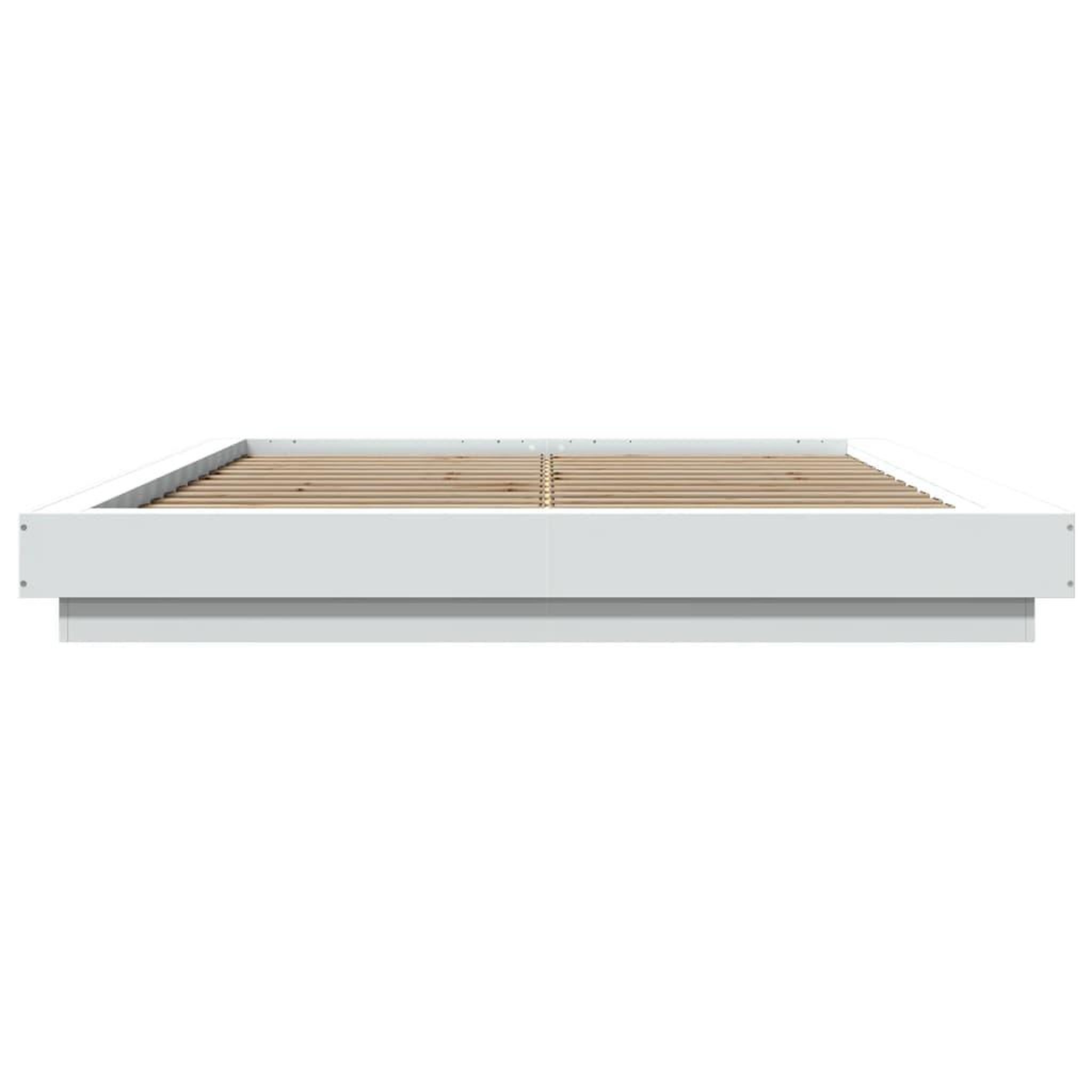 Voir la diapositive 5 : VIDAXL Cadre de lit avec lumieres LED sans matelas blanc 160x200 cm