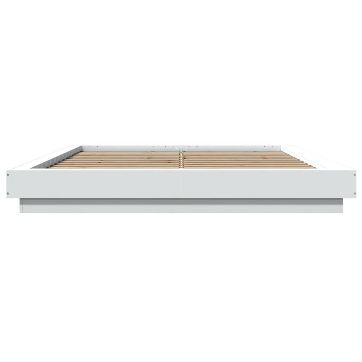 VIDAXL Cadre de lit avec lumieres LED sans matelas blanc 160x200 cm
