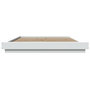 Voir la diapositive 5 : VIDAXL Cadre de lit avec lumieres LED sans matelas blanc 160x200 cm