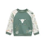 Petit Béguin Sweat-shirt bébé en molleton Merlin. Coloris disponibles : Vert
