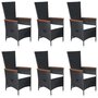 Voir la diapositive 3 : VIDAXL Ensemble a manger de jardin 7 pcs Resine tressee Noir