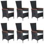 Voir la diapositive 3 : VIDAXL Ensemble a manger de jardin 7 pcs Resine tressee Noir