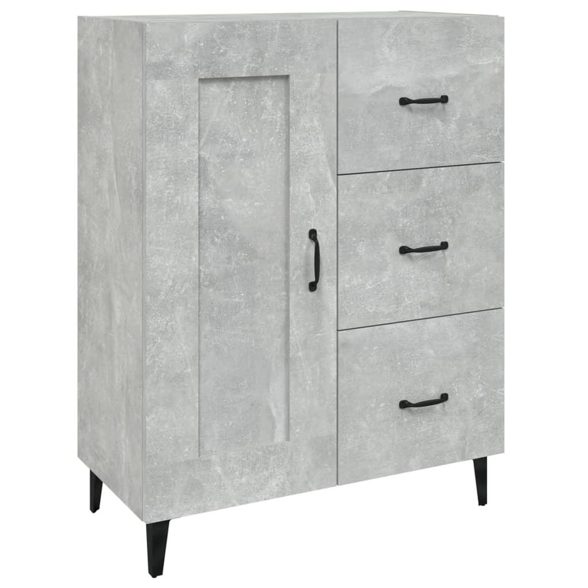 Voir la diapositive 2 : VIDAXL Buffet Gris beton 69,5x34x90 cm Bois d'ingenierie