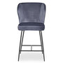 Voir la diapositive 2 : Paris Prix Chaise de Bar Velours Design  Elsa  100cm Gris