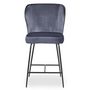 Voir la diapositive 2 : Paris Prix Chaise de Bar Velours Design  Elsa  100cm Gris