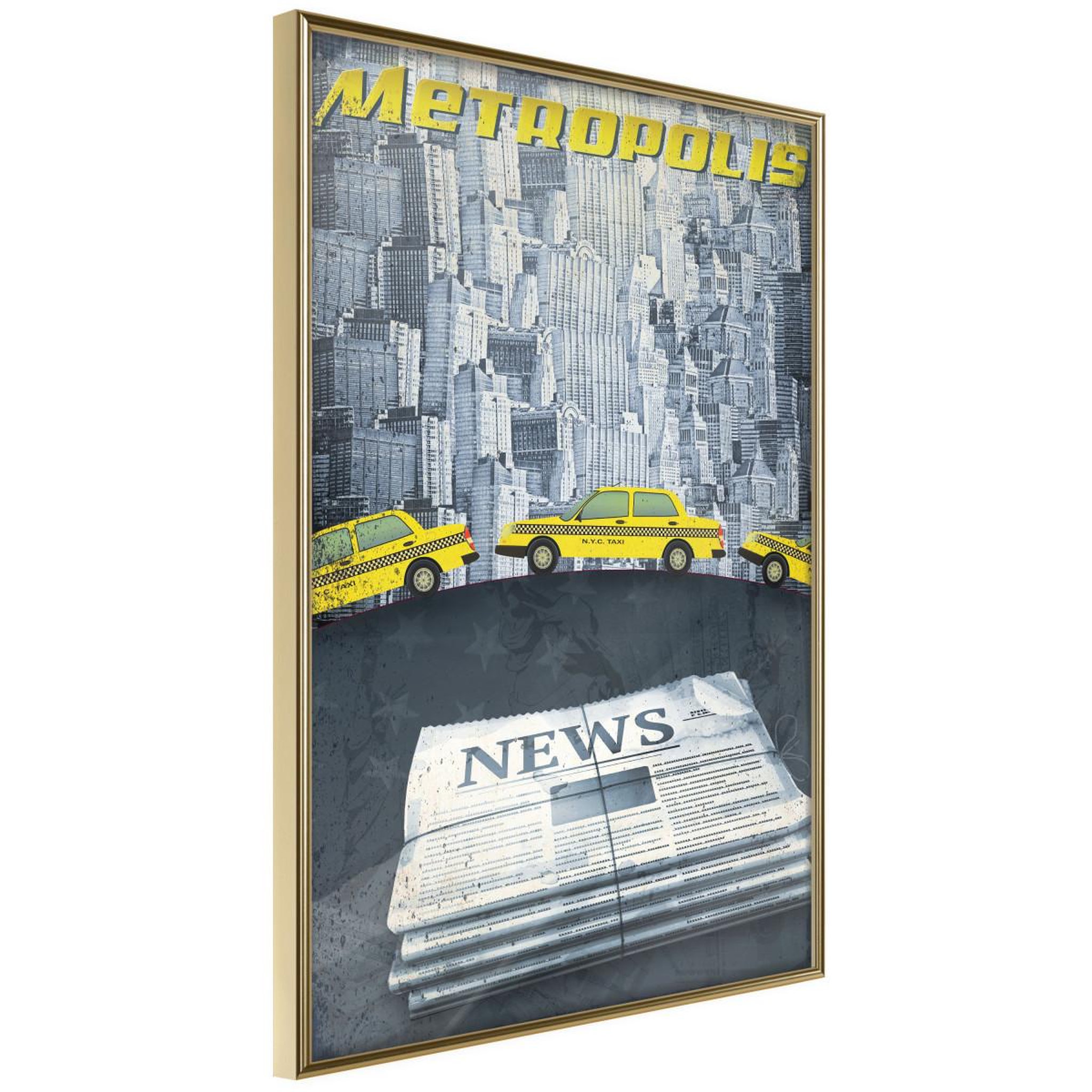 Voir la diapositive 1 : Paris Prix Affiche Murale Encadrée  Metropolis News