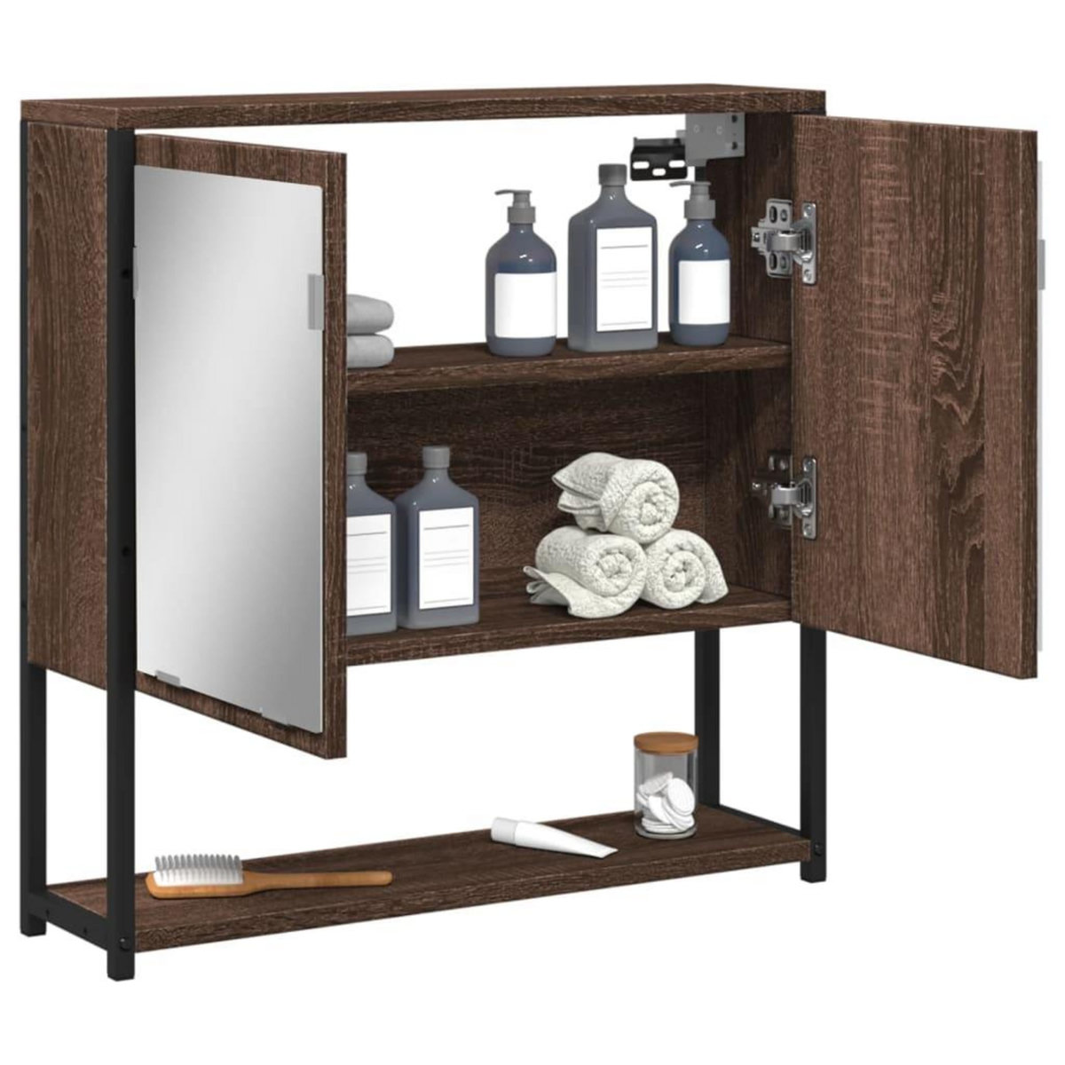 VIDAXL Armoire a miroir de salle de bain chene marron bois ingenierie