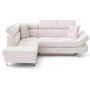 Voir la diapositive 1 : BEST MOBILIER Lisbona - canapé d'angle gauche 5 places convertible avec têtières en velours côtelé