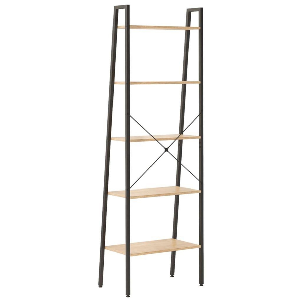 VIDAXL Etagere sur pied 5 niveaux Marron clair et noir 56x35x174 cm