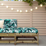 VIDAXL Repose-pied de jardin avec coussin bois de pin impregne