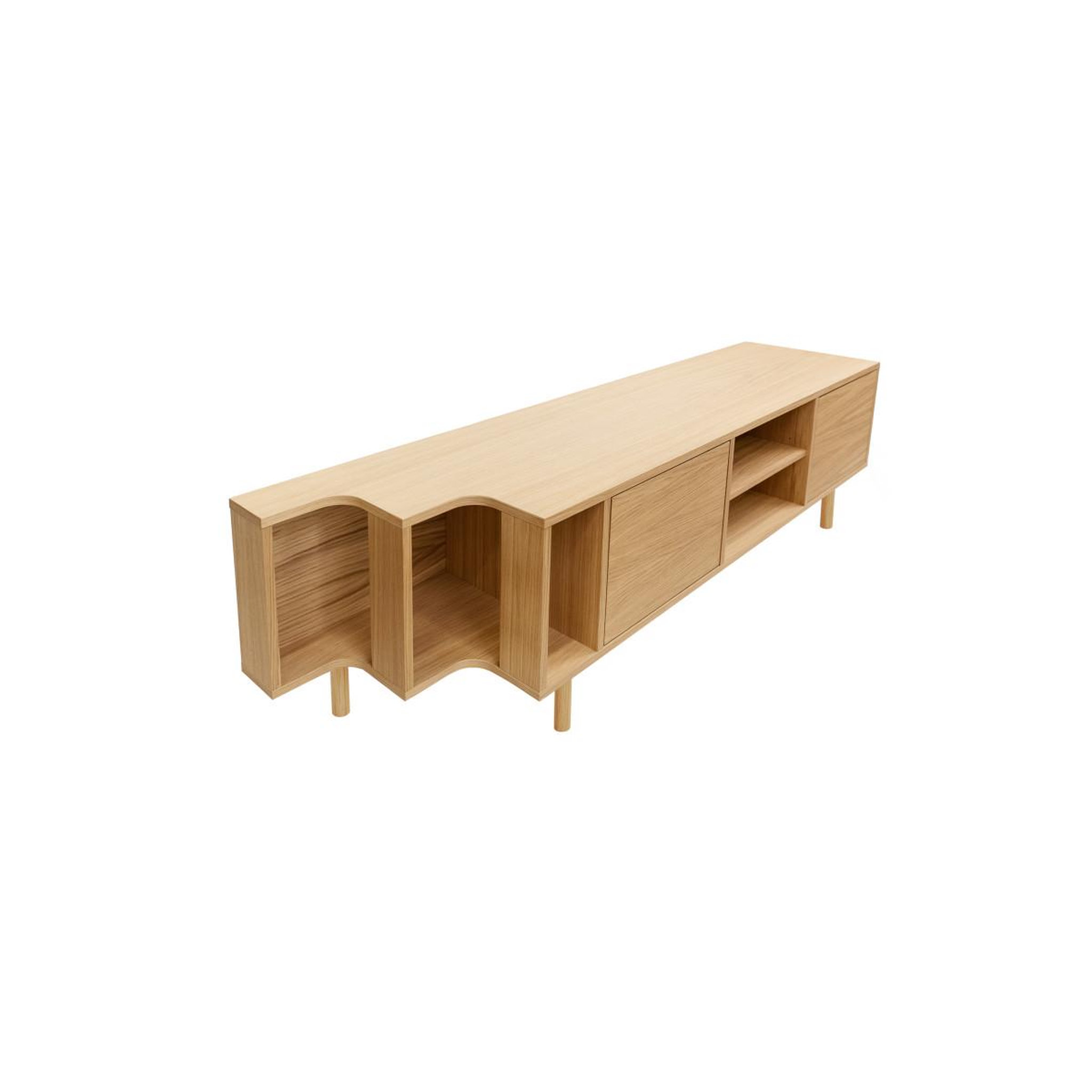 Voir la diapositive 2 : Paris Prix Meuble tv design 2 portes  shift  189cm chêne