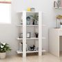 Voir la diapositive 3 : VIDAXL Bibliotheque/Separateur de piece Blanc 80x30x123,5 cm