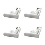 Paris Prix Lot de 4 Pinces pour Nappe  Windy II  6cm Blanc
