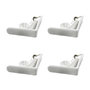 Voir la diapositive 1 : Paris Prix Lot de 4 Pinces pour Nappe  Windy II  6cm Blanc