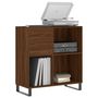 Voir la diapositive 3 : VIDAXL Armoire a disques chene marron 84,5x38x89 cm bois d'ingenierie
