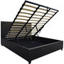Voir la diapositive 3 : Habitat et Jardin Lit double avec coffre  Carla  - 140 x 190 cm - Noir