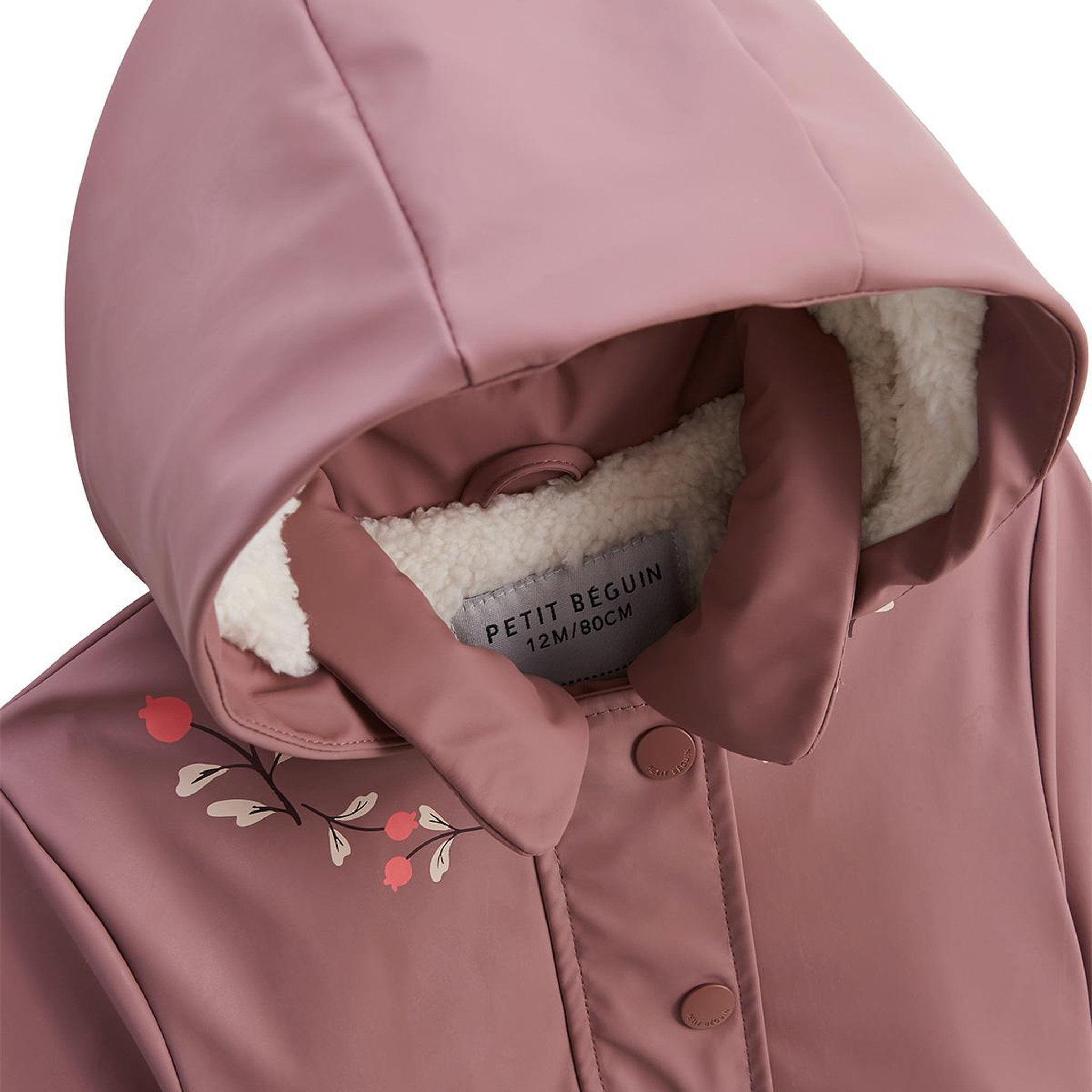 Voir la diapositive 4 : Petit Béguin Manteau enfant imperméable doublé sherpa Sora