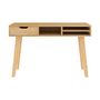 Voir la diapositive 6 : Rendez vous déco Bureau 1 tiroir et 3 niches en bois clair - Moka