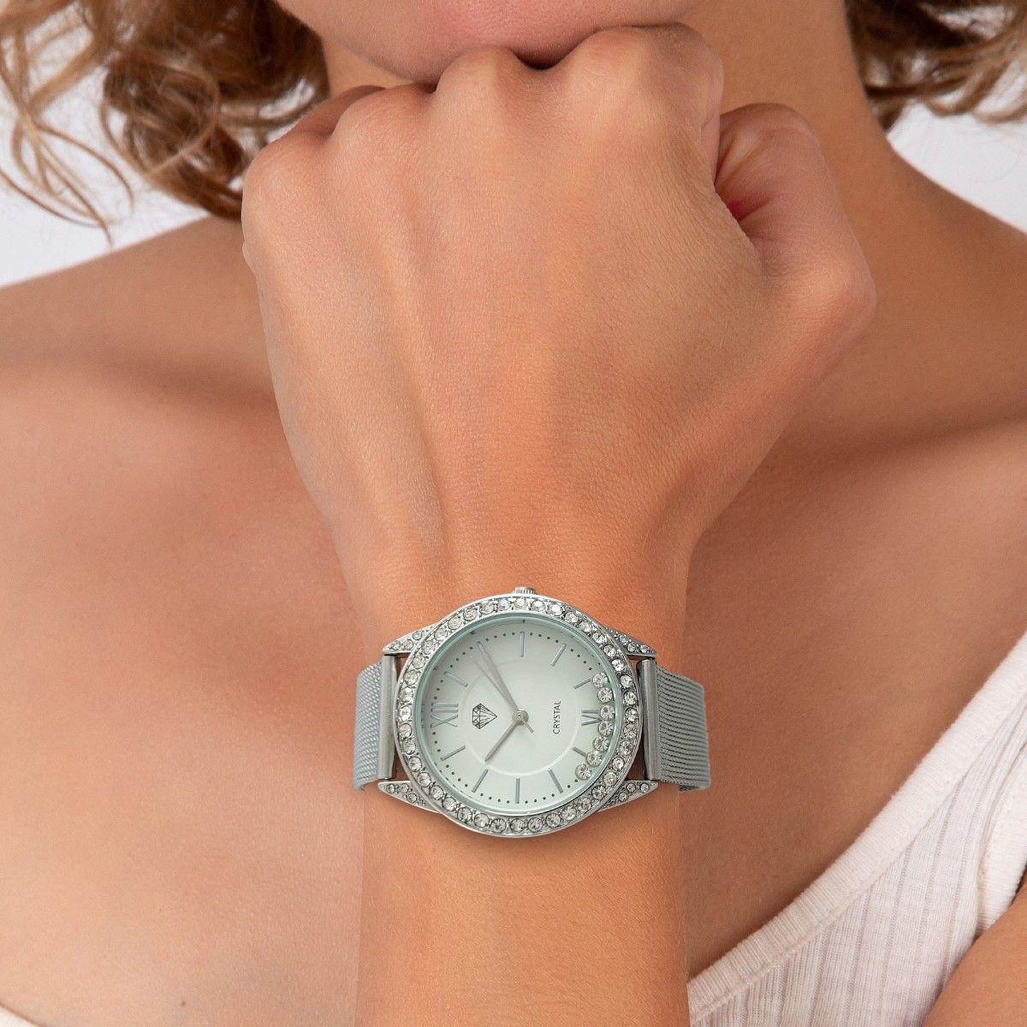 Voir la diapositive 2 : SC CRYSTAL Montre Elly élégante ornée de Cristaux scintillants par SC Crystal