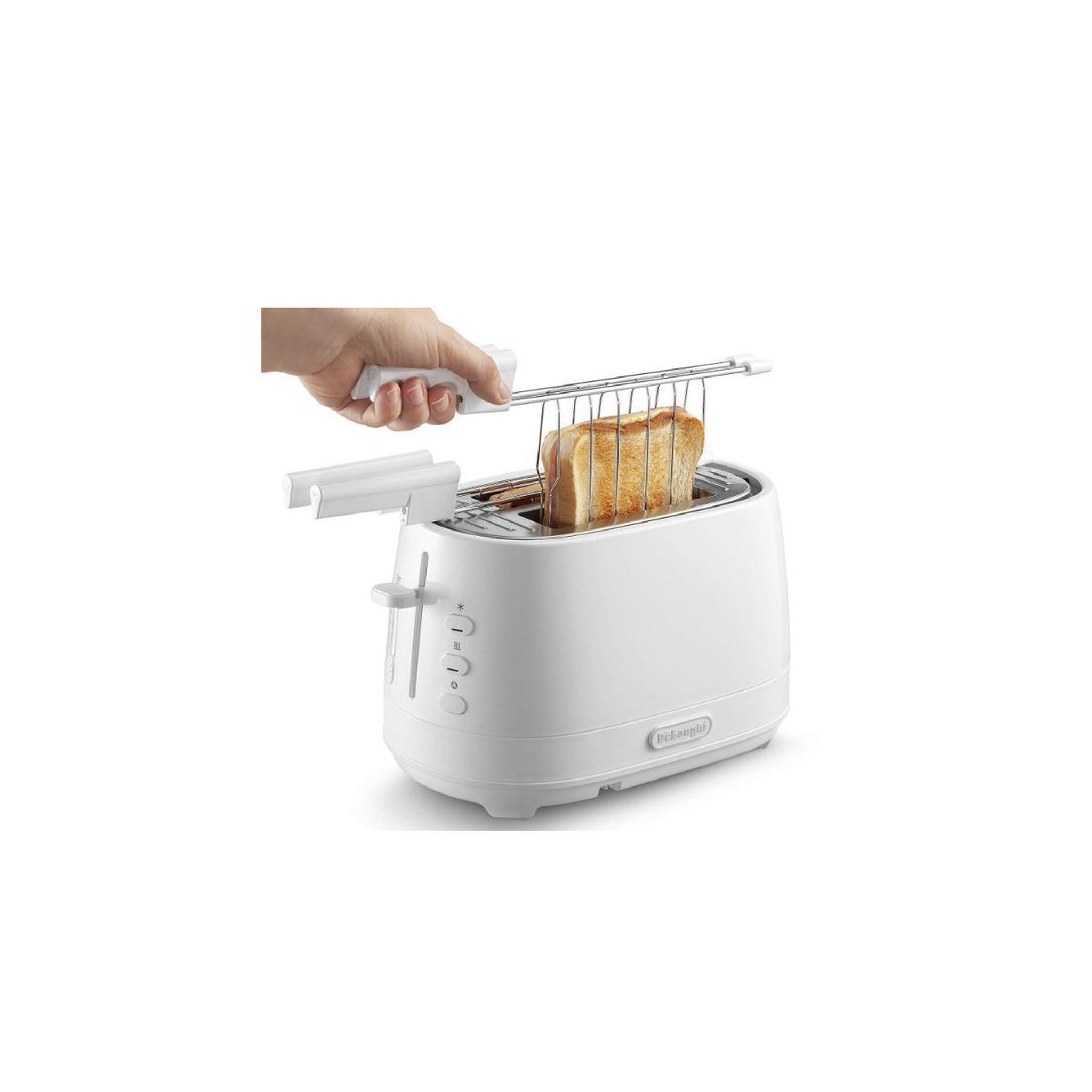 Voir la diapositive 2 : DELONGHI Grille-pain 2 tranches delonghi ctlap2203.w blanc 550 w