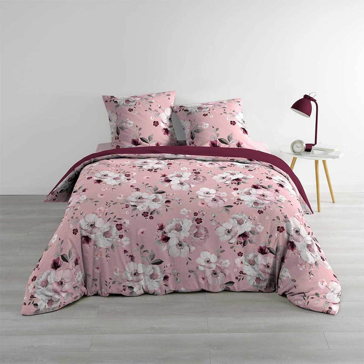 Paris Prix Housse de Coussin  Velvet Flower  60x60cm Rose