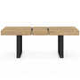 Voir la diapositive 3 : ID MARKET Table à manger extensible rectangle PHOENIX 4-8 personnes bois et noir 160-200 cm