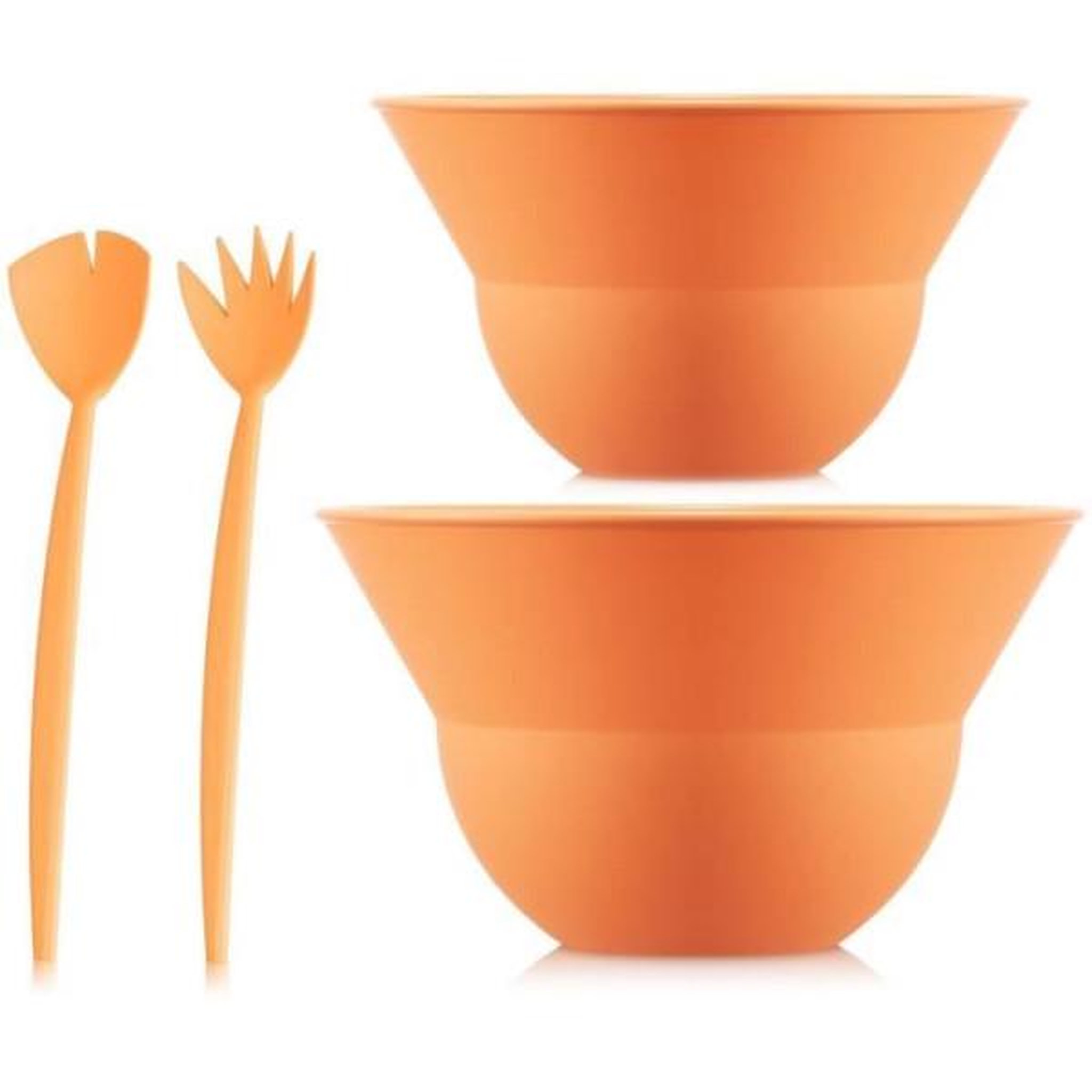 Bodum Ensemble de 2 bols 3 L et 4.9 L avec couverts a salade - BODUM - Topee - Bellini orange