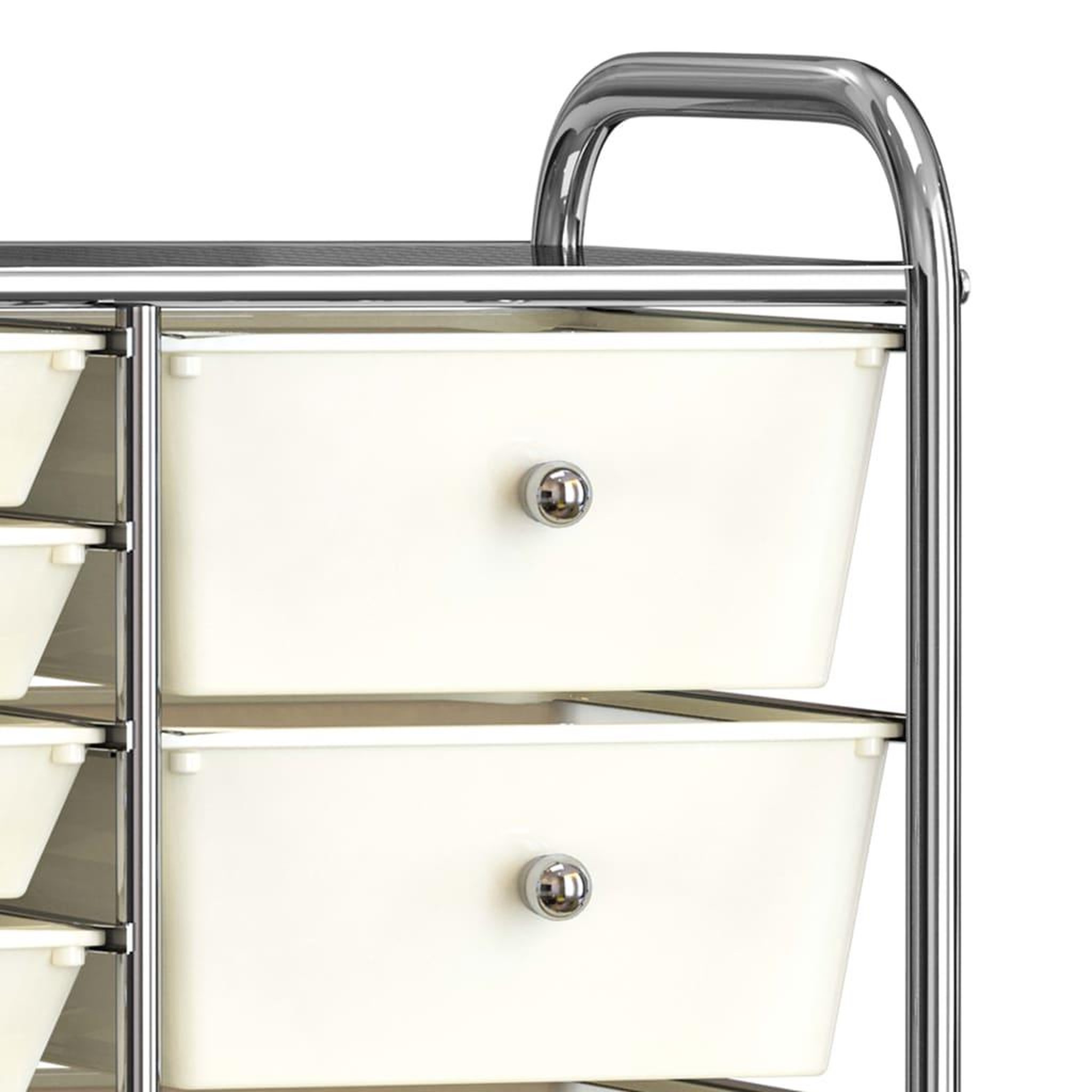 Voir la diapositive 5 : VIDAXL Chariot de rangement mobile a 15 tiroirs XXL Blanc Plastique
