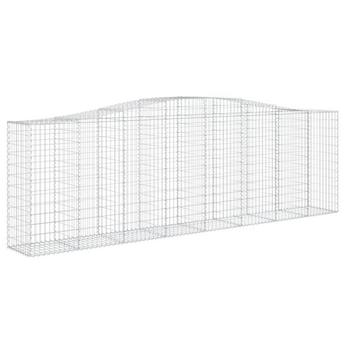 VIDAXL Paniers a gabions arques 15 pcs 400x50x120/140 cm Fer galvanise