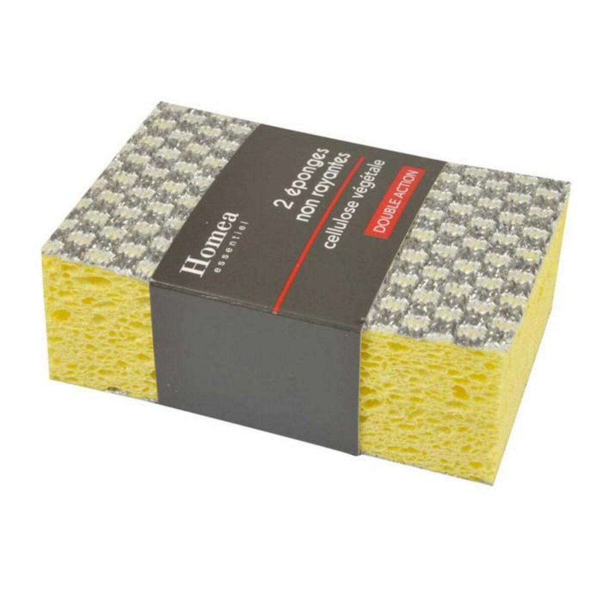 Paris Prix Lot de 2 Éponges  Non Rayantes  11cm Argent