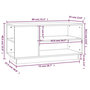 Voir la diapositive 6 : VIDAXL Meuble TV 80x35x40,5 cm Bois de pin massif