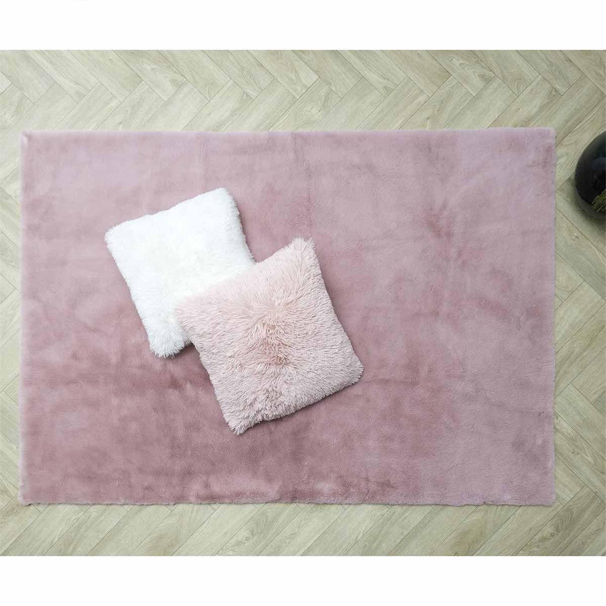 Voir la diapositive 4 : The Home Deco Factory Tapis imitation fourrure  fin  120x170cm rose