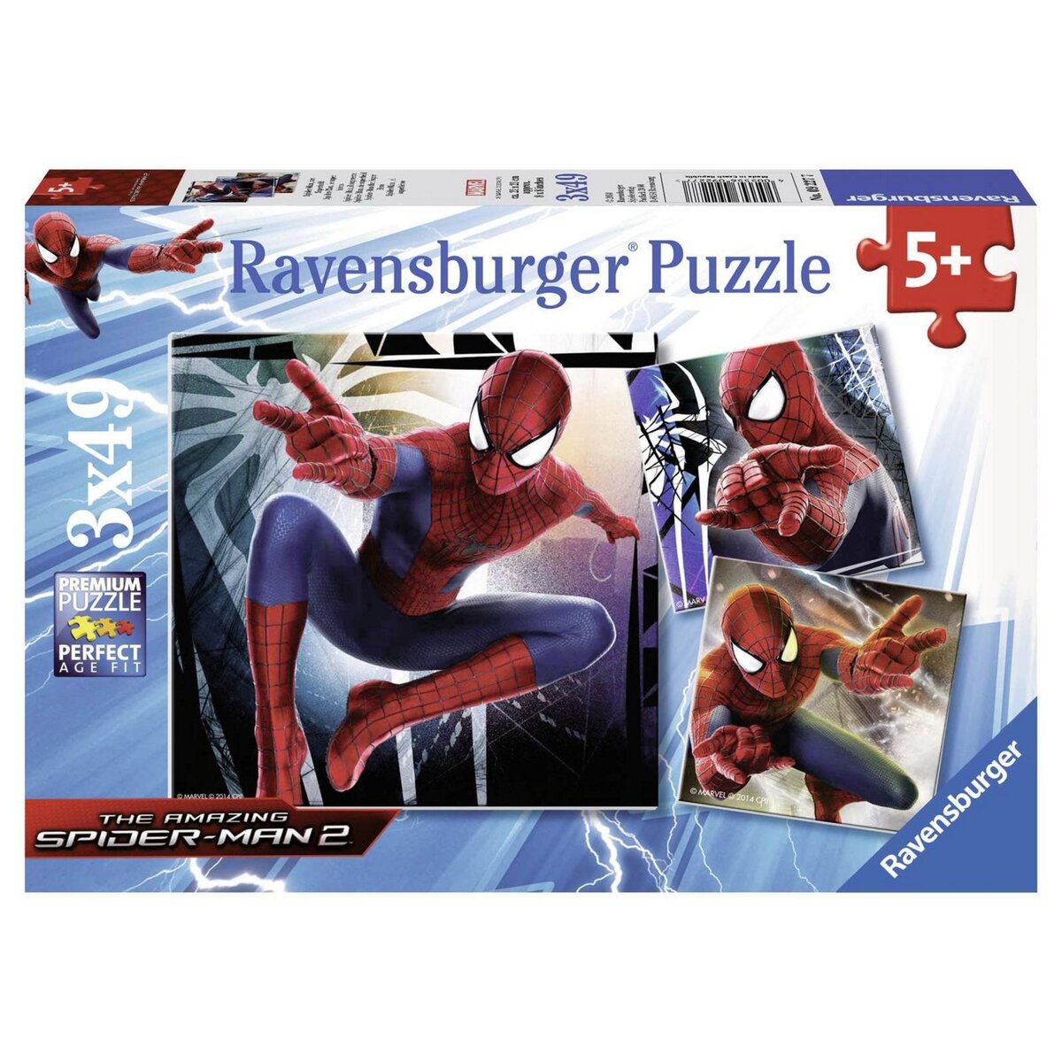 RAVENSBURGER Puzzles 3x49 pièces Spiderman Super Héros pas cher