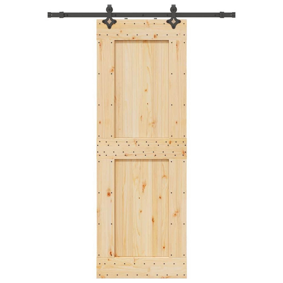 VIDAXL Porte coulissante et kit de quincaillerie 80x210 cm pin massif