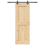 VIDAXL Porte coulissante et kit de quincaillerie 80x210 cm pin massif