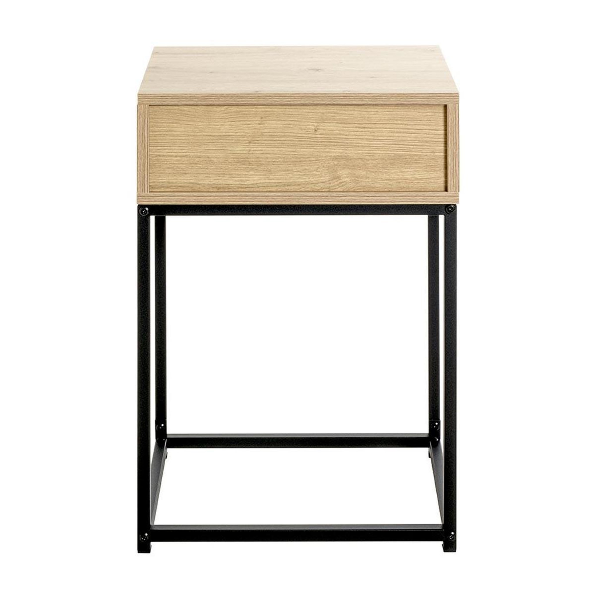 Voir la diapositive 3 : Paris Prix Table de chevet 1 tiroir  maluma  60cm naturel & noir