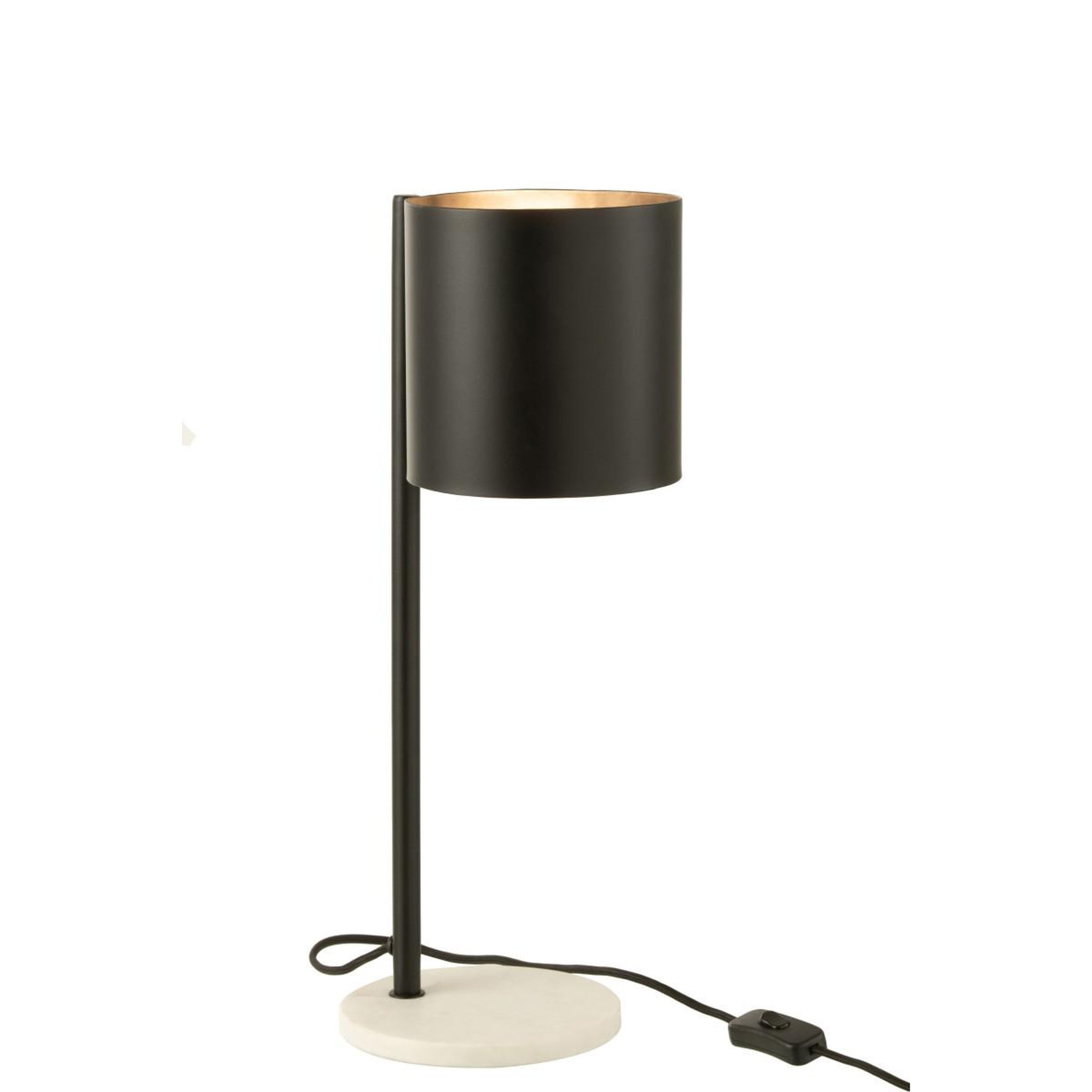 Voir la diapositive 2 : J-LINE Lampe à Poser en Métal  Bart  48cm Noir