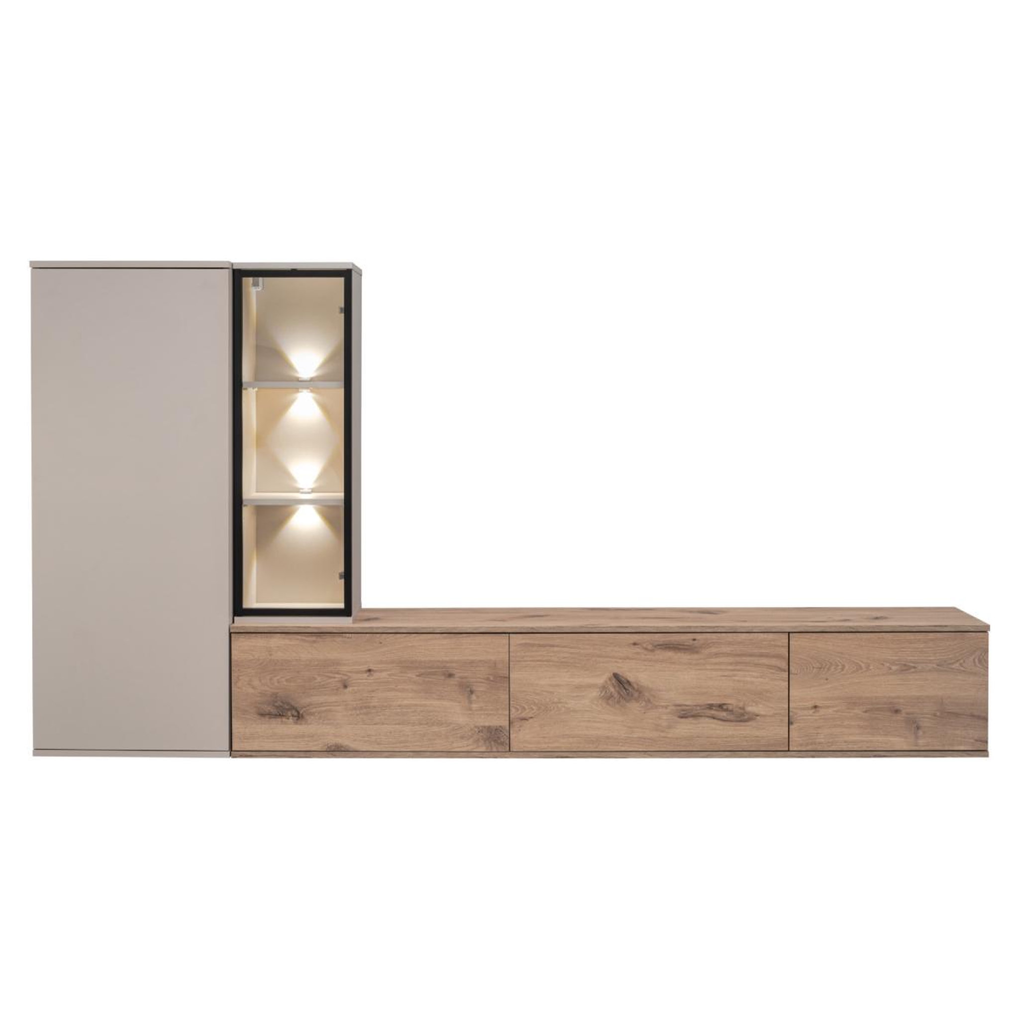 JLC KREATION Ensemble tv mural moderne en bois bari