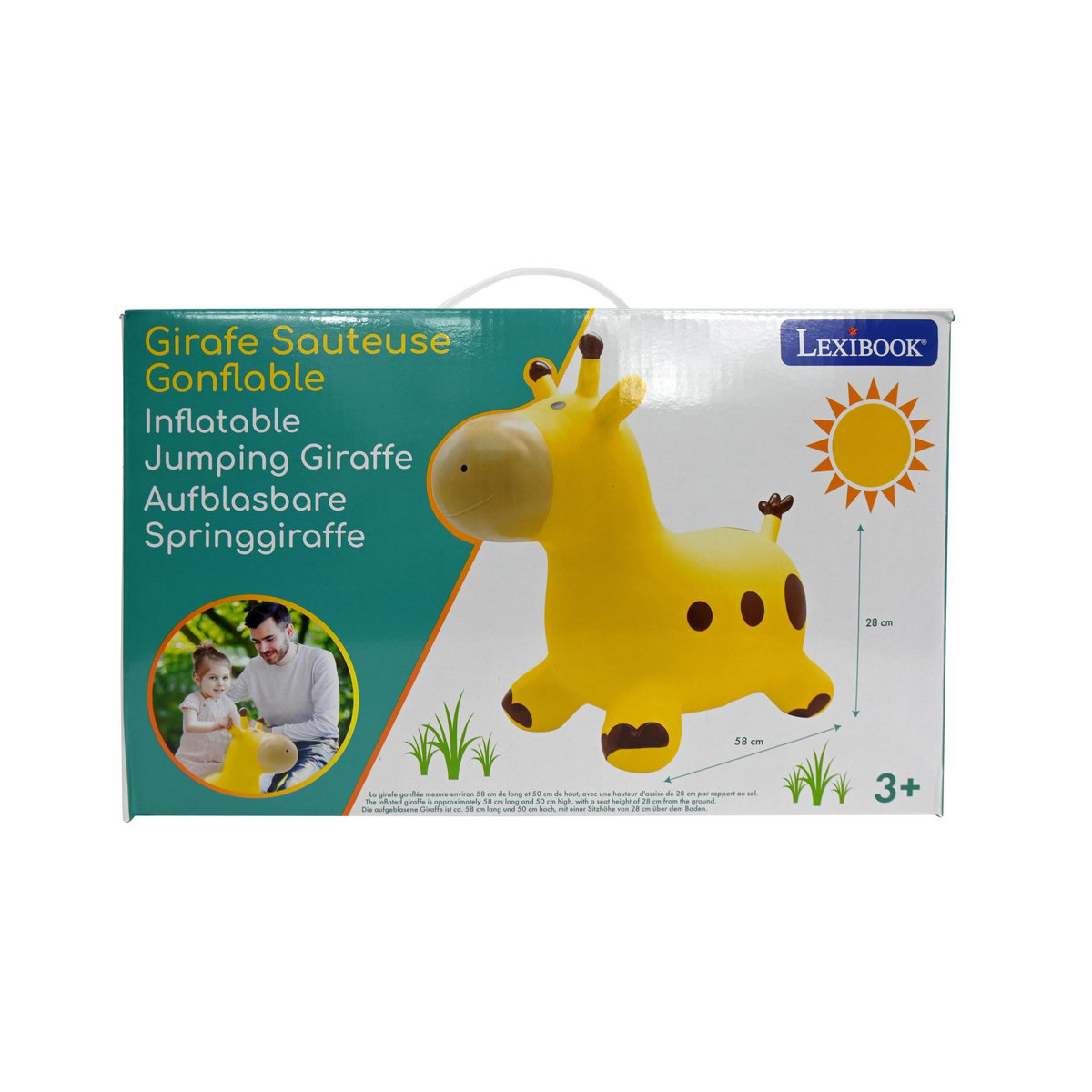 Lexibook Girafe sauteuse gonflable jaune