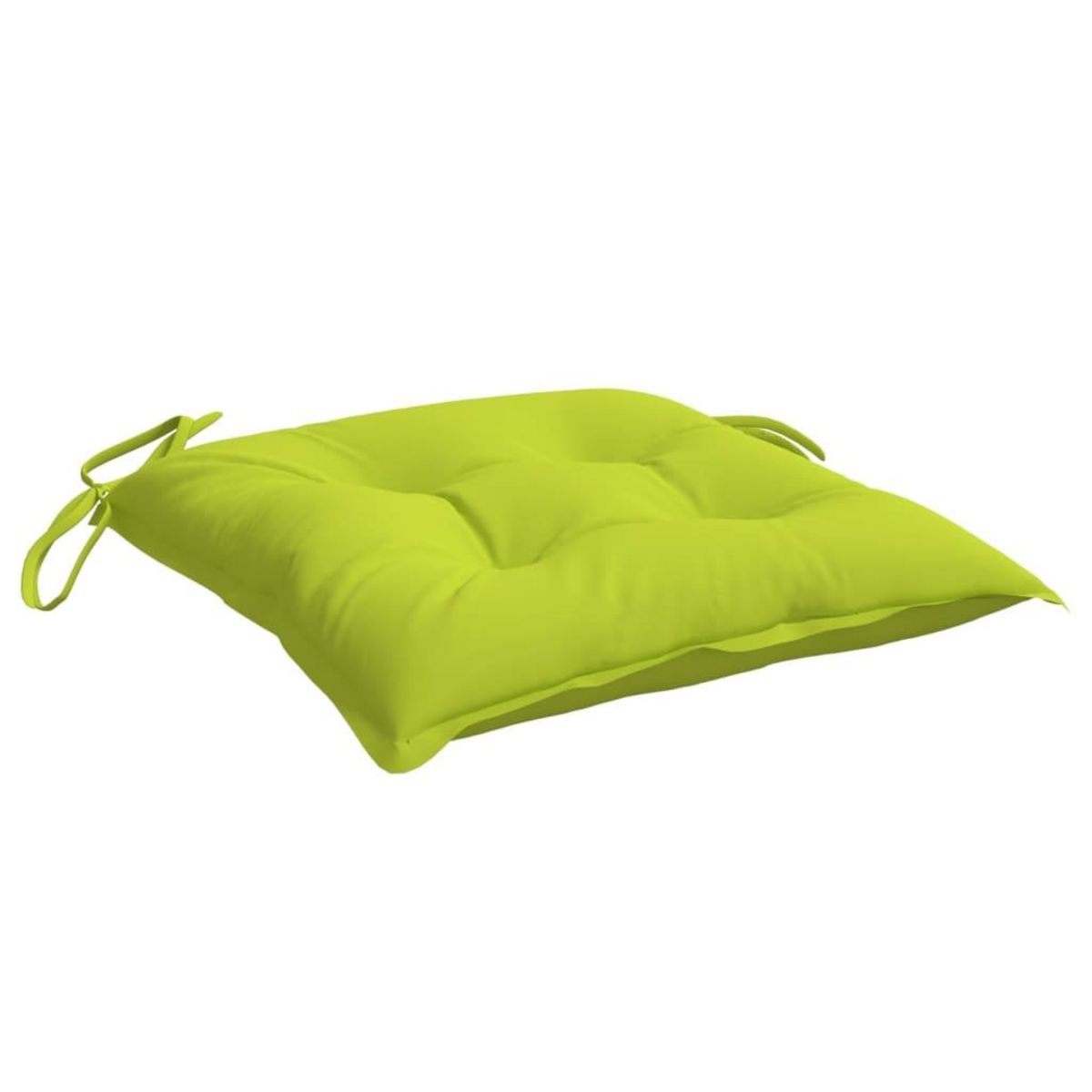VIDAXL Coussins de chaise lot de 6 vert brillant 40x40x7 cm