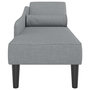 Voir la diapositive 4 : VIDAXL Chaise longue avec coussins gris clair tissu