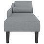 Voir la diapositive 4 : VIDAXL Chaise longue avec coussins gris clair tissu