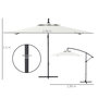 Voir la diapositive 3 : OUTSUNNY Parasol déporté rectangulaire dim. 294L x 193l x 250H cm pied en croix crème