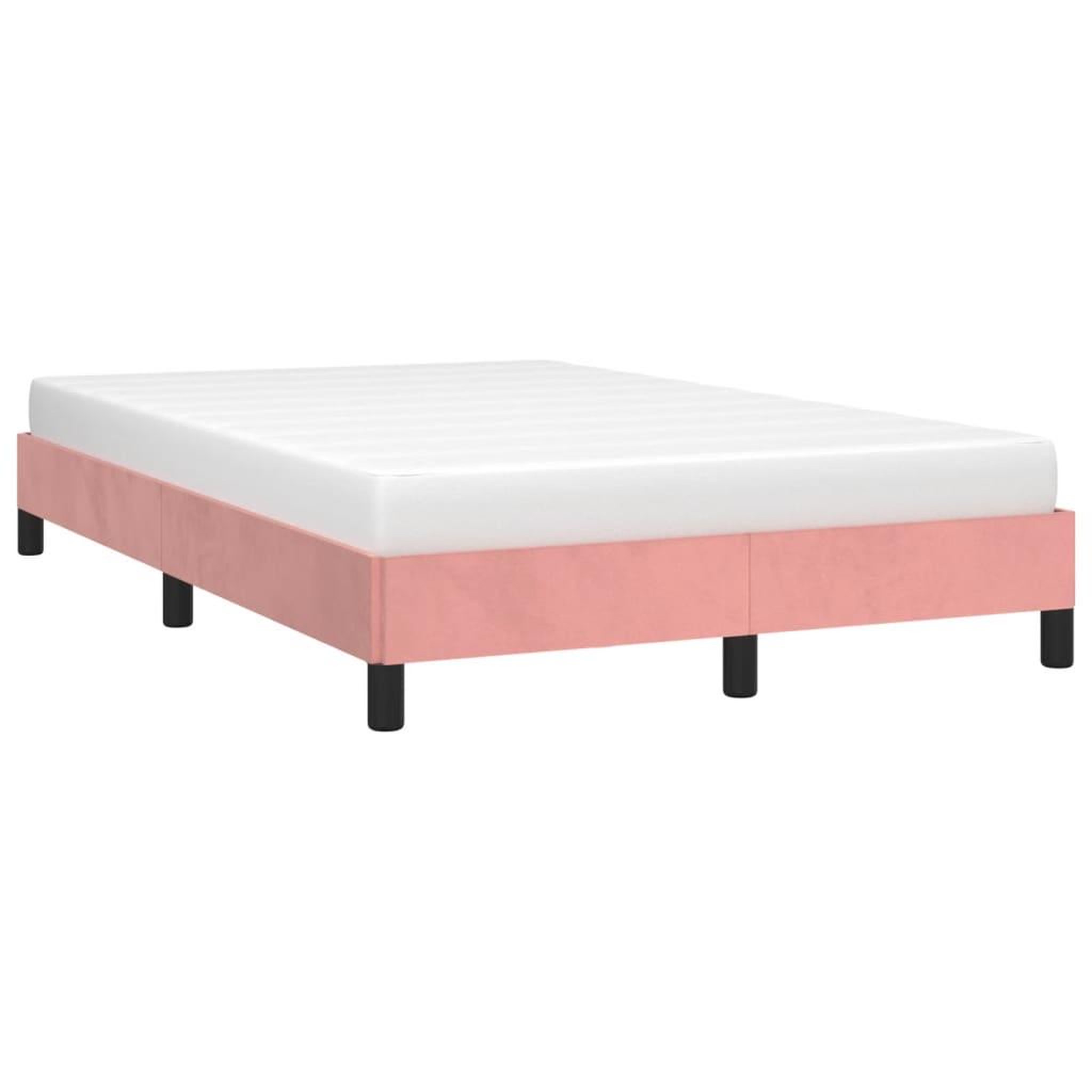 Voir la diapositive 4 : VIDAXL Cadre de lit sans matelas rose 120x200 cm velours