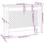 Voir la diapositive 6 : VIDAXL Cache-radiateur Blanc 112x19x81,5 cm MDF