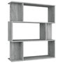 Voir la diapositive 2 : VIDAXL Bibliotheque/Cloison Sonoma gris 80x24x96 cm Bois d'ingenierie