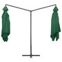 Voir la diapositive 3 : VIDAXL Parasol double avec mat en acier 250 x 250 cm Vert